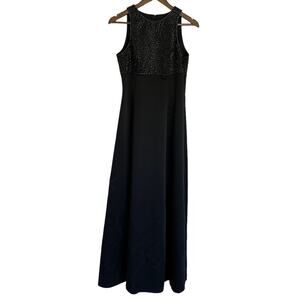 JS Boutique Long Black Beaded Evening Gown Formal Prom Dress 4